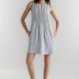 Quince European Linen Pin Tuck Dress